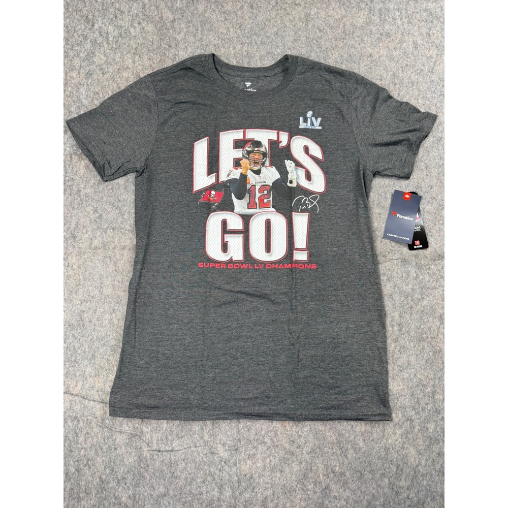Fanatics NFL Tom Brady Tampa Bay Buccaneers Super Bowl LV Champions Tee Mens M